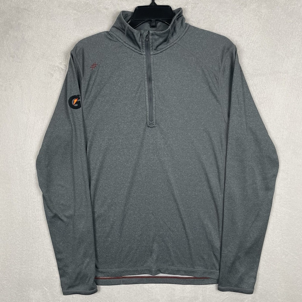 Rhone Sequoia 1/4 Zip Men's Medium Gray Gym Wicking Outdoor Athleisure Running